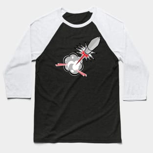 Rocket Blasting Off Baseball T-Shirt